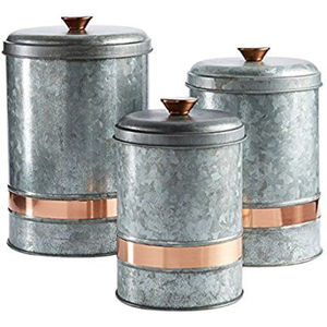 Ensemble de boîtes à épices en métal galvanisé Royal Look, boîte à thé, à café, à sucre, récipients de cuisine en argent avec couvercles - Product Image 6