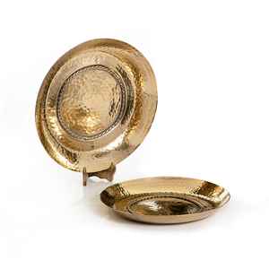 Large Gold Metal Server Bowl Tasla Food Meal Prep Bowl Customized Design Salad Bowl Trending Handmade Bowl Food Serving Bowl - Product Image 1