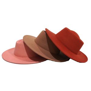 Sombrero Fedora de Color Sólido, Material Vegano de Poliéster y Algodón, Logotipo Personalizado, Ala Ancha, Lana, para Mujer, Fiesta, Festival, Elegante - Product Image 3