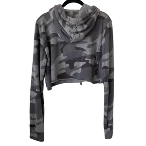 Sudadera Corta para Mujer, Color Verde Oscuro, Transpirable, Estilo Casual Otoñal, con Bordado y Estampado Frontal, Fabricación OEM - Product Image 2