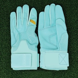 Men's Pro-Style Long Cuff Baseball Batting Gloves Premium Cabretta Leather Palm Superior Grip <b>Hook</b> Loop Closure Customizable - Product Image 3