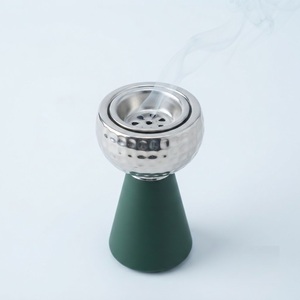 Modern Incense Burner Hammered Metal <b>Bakhoor</b> Holder Minimalist Arabian Mabkhara For <b>Oud</b> Charcoal Home Decor and Ramadan Gifts - Product Image 1