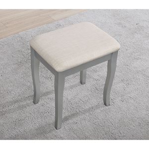 Sanlo Silver Makeup <b>Vanities</b> Set Wooden <b>Vanity</b> <b>Table</b> and <b>Stool</b> - Product Image 3