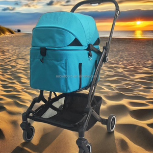 ตะกร้าสุนัขและแมวพับได้4ล้อทำจากอะลูมิเนียมน้ำหนักเบาพร้อมโช้คอัพและการออกแบบที่จดสิทธิบัตรสำหรับการเดินทางของสัตว์เลี้ยงขนาดเล็ก - Product Image 1