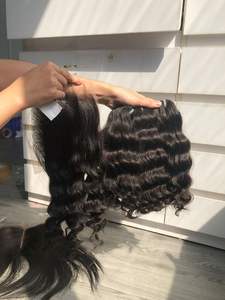 Extensions de cheveux humains 100% vierges vietnamiennes, ondulées, avec frontal unique, toucher doux, prix avantageux, lot de cheveux naturels avec dentelle HD - Product Image 6