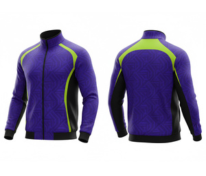 Chaqueta con Cremallera Completa Sublimada Personalizada OEM, Ropa Deportiva para Correr y Hacer Ejercicio, Cálida, Transpirable y de Secado Rápido |   Tallas Hombre Mujer Juvenil - Product Image 4