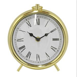 Custom Vintage Antique Metal <b>Desk</b> <b>Clock</b> Decorative Swivel Table <b>Clock</b> Silent Quartz <b>Clock</b> for Living Room Office - Product Image 6