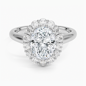 BOJ <b>Ring</b> 0111 Oval Cut 925 <b>Silver</b> Lotus Flower Prong Setting <b>Solitaire</b> Diamond <b>Ring</b> 2ct D Color VVS1 Moissanite GRA Certified - Product Image 1