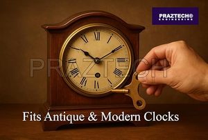 PRAZTECH® 18-Size Clock Winding Key Set | Solid Brass Keys 000–15 | Clock Repair & Winding <b>Tool</b> Kit - Product Image 2