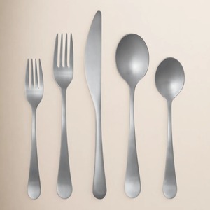 Ensemble de couverts en acier inoxydable, finition miroir, fourchette, couteau, cuillère, style occidental simple, kit de 4 pièces - Product Image 5