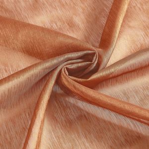 Set di 2 Tende in Voile Semi-Trasparente Premium Arancione Ruggine 137 cm L x 213 cm L con Occhielli per Camera da Letto e Soggiorno - Product Image 1