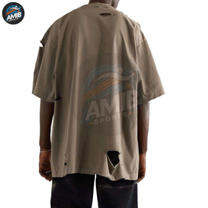 เสื้อยืดสไตล์วินเทจแนวสตรีทแวร์ ผ้าหนาสองชั้น แขนสั้น ผลิตจากผ้าโพลีเอสเตอร์/คอตตอนแคนวาส สำหรับผู้ชาย - Product Image 4