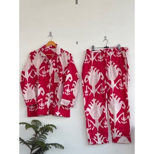Vestido Camisero Bohemio de Manga Larga con Cuello en V, Tela Crepé 100% Algodón, Rayas Rojas y Blancas, Ecológico, Transpirable, Corte Regular, para Todos - Product Image 5