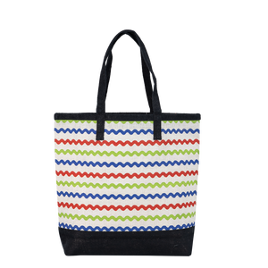 กระเป๋าช้อปปิ้งส่งเสริมการขายกระเป๋าปอกระเจาพิมพ์ลายแฟชั่นกระเป๋าด้านในผลิตในอินเดียตะวันตกมีที่จับปรับระดับได้ - Product Image 1