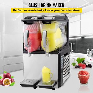 900W 20L doppia ciotola Margarita Frozen Drink Maker 110V automatico commerciale slusy macchina per giorno notte pulizia per - Product Image 2