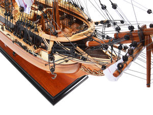 Maqueta de la USS Constitution con Vitrina de Madera con Apertura Frontal, Decoración para el Hogar, Manualidades OMH - Product Image 4