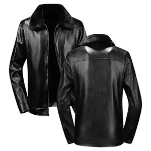 <b>Men's</b> Ranch Style Leather <b>Jacket</b> Breathable Quick-Dry Nylon/Cotton Shell Stand Collar Zipper Front Casual Winter Outerwear - Product Image 2