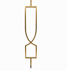 Balustre moderne en métal doré, tourillon géométrique pour garde-corps, colonne décorative - Product Image 4