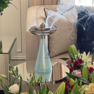 Quemador de incienso de resina de lujo con base cónica y tapa metálica de diseño moderno con malla. Porta Incienso Largo Árabe para Aromatizar el Hogar - Product Image 3