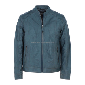 Men's Premium Distressed Leather Biker <b>Jacket</b> Motorcycle Rider Fashion Casual Wear Factory Price Manufacturer - Product Image 1