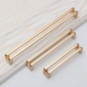 High Quality Handles Bedroom Cupboards Furniture Handle Gold Kitchen Cabinet <b>Antique</b> <b>Brass</b> Handles - Product Image 2