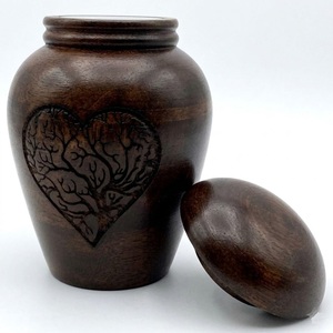 Handcrafted Solid Wood Pet Cremation Urn With Blue Resin Paw Print Inlay <b>Memorial</b> <b>Keepsake</b> <b>Box</b> For Dog And Cat Ashes Funeral - Product Image 6