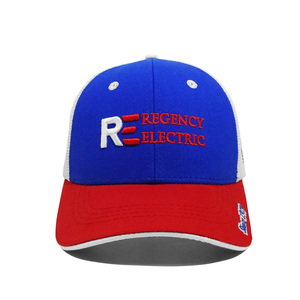 Casquettes de baseball de haute qualité en denim rouge/ marine/ blanc, en velours côtelé, avec broderie, logo personnalisé, marque, snapback sandwich - Product Image 1