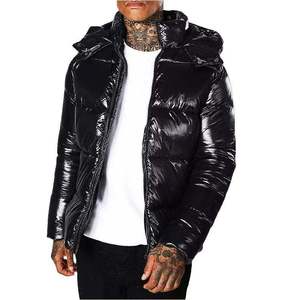 Custom Logo Glossy Puffer Jacket Eco Friendly Waterproof Winter Glossy Puffer Jacket Lightweight Insulated <b>Bubble</b> <b>Coat</b> for Men - Product Image 5