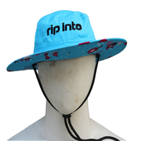 Topi Bucket Denim Bordir Custom Berkualitas Tinggi, Musim Panas, Dewasa, Santai, Travel, Pantai, Memancing, Bersepeda, 100% Katun