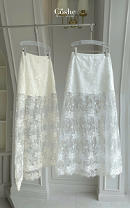 Coshe กระโปรง JESSIE กระโปรงยาวลูกไม้หรูหราพร้อมซับในนุ่มใส่สบายสำหรับผู้หญิงชุดใส่ไปงานเลี้ยงในโอกาสพิเศษ - Product Image 3