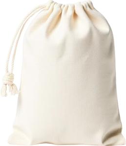 Reusable Foldable Cotton <b>Drawstring</b> Pouch Bag for Travel Packaging Storage Gifting Bulk Wholesale Supply - Product Image 5