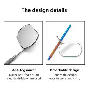 Colorful Metal <b>Makeup</b> <b>Mirror</b> Tools With Oval Reflective Heads And Textured Handles For Precise Application - Product Image 3
