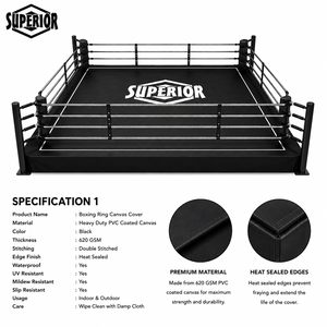 Nouveauté : Tapis de ring de boxe de haute qualité, imperméable et résistant à l'usure, avec logo et dimensions personnalisés - Product Image 1