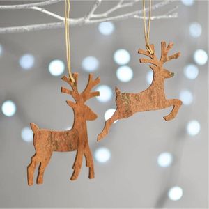 Adornos Navideños de Madera Estilo Minimalista Rústico |   Etiquetas Decorativas Colgantes para Árboles |   Adornos Decorativos Ecológicos para el Hogar en Fiestas y Días Festivos - Product Image 4
