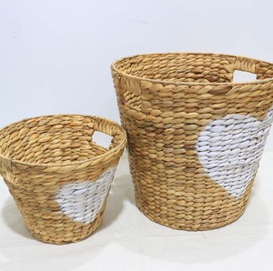 Cesta de Almacenamiento Multifuncional de Jacinto de Agua Tejido Ecológico en Forma de Círculo para Cuarto de Niños o Dormitorio - Product Image 2
