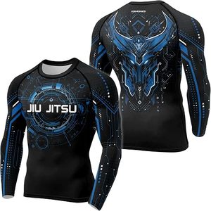 <b>Custom</b> Printed Long Sleeve Rash Guard <b>Compression</b> <b>Shirt</b> for Men with Circuit Board <b>Design</b> Full Sleeve Quick Dry - Product Image 4