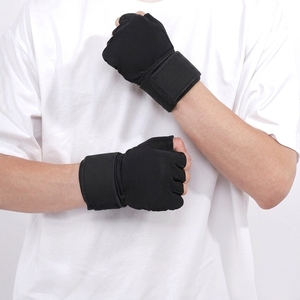 Weight Lifting Gloves Leather <b>Half</b> Finger Touchscreen Compatible Wrist Wrap Gym Fitness Workout Training Anti <b>Slip</b> Breathable - Product Image 5