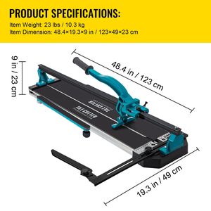 Tagliapiastrelle Manuale da 40 Pollici con Binario Singolo e Doppie Staffe, Capacità 3/5 Pollici, Strumento di Taglio Preciso con Laser - Product Image 5