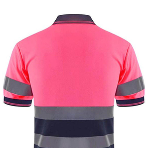 Nouveau Polo de Sécurité Haute Visibilité avec Logo Personnalisé et Bandes Réfléchissantes Couleur Unie pour Vêtements de Travail de Construction - Product Image 5