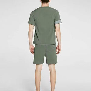 Conjunto Deportivo de Verano para Hombre, Estilo Casual, Fabricación OEM, Camiseta y Pantalones Cortos, 100% Algodón, Liso, con Bolsillo Lateral, Transpirable - Product Image 6