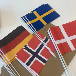 Bandera Personalizada para Agitar con la Mano, Impresa por Sublimación en Poliéster con Palo de Plástico para Promoción de Eventos, OEM ODM - Product Image 1