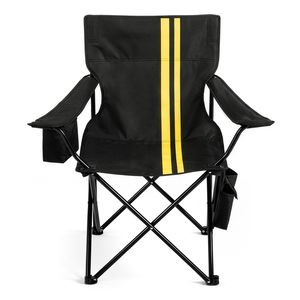 <b>Heavy</b> <b>Duty</b> Folding <b>Camping</b> <b>Chair</b> with Built-In Cooler Bag 350LBS Capacity Cup Holder and Side Pocket Portable Outdoor - Product Image 1