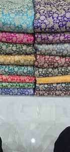 Premium Quality Organic Eco-Friendly Medium Weight Banarasi Brocade Jacquard Silk Fabric for <b>Bridal</b> Lehenga Saree Manufacturing - Product Image 3