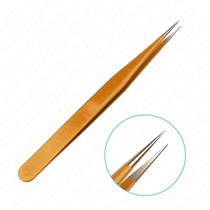 Rose Gold Curved Eyelash Extension Tweezers Set Strong Stainless Steel Straight & Pointed Tips Professional Lash <b>Tool</b> - Product Image 6