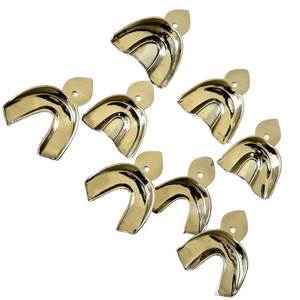 Juego de 8 Bandejas de Impresión Dentales de Acero Inoxidable de Grado Alemán, Sin Perforaciones (Extra Pequeño, Pequeño, Mediano, Grande) - Product Image 4
