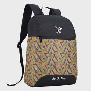 Arctic Fox Braun Unisex Softback Schul-Tagesrucksack Langlebiges Neopren & Polyester Modisches Geometrisches Muster Reißverschluss - Product Image 6