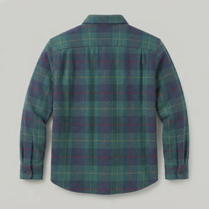 Chemise en flanelle à carreaux pour homme, manches longues, col rabattu, coupe classique, automne, 100% coton, respirante, motif tissé - Product Image 5