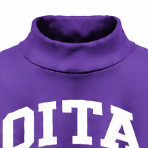 Sweat-shirt violet oversize à col montant unisexe, épais, à manches longues, coupe ample, imprimé personnalisé, streetwear décontracté, hiver - Product Image 3