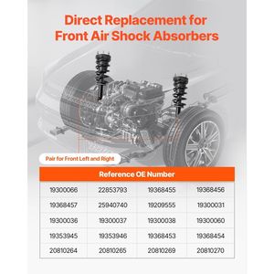 2 Amortiguadores Delanteros Compatibles con Cadillac Escalade/ESV/EXT GMC Sierra Chevrolet, Sistemas de Suspensión - Product Image 3