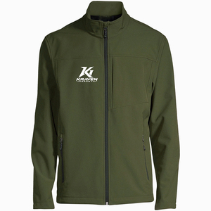 Custom School Winter Windbreaker Jacket for Students with Green School Colors <b>Fleece</b> Lining <b>Zipper</b> Pockets and OEM Factor - Product Image 4
